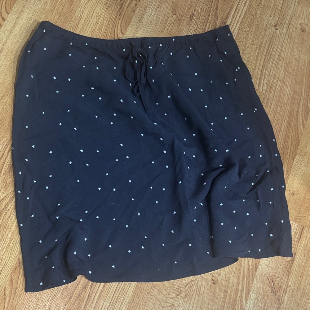 Madewell Black Skirt with White Polka Stars